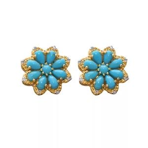 TURQUOISE SMALL STUD EARRINGS